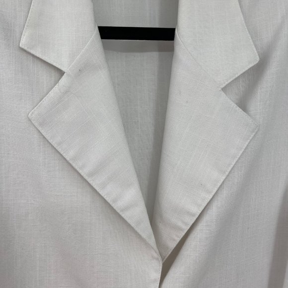 Bedford Fair Blazer Jacket 16 White Button Down Pockets - Picture 6 of 10